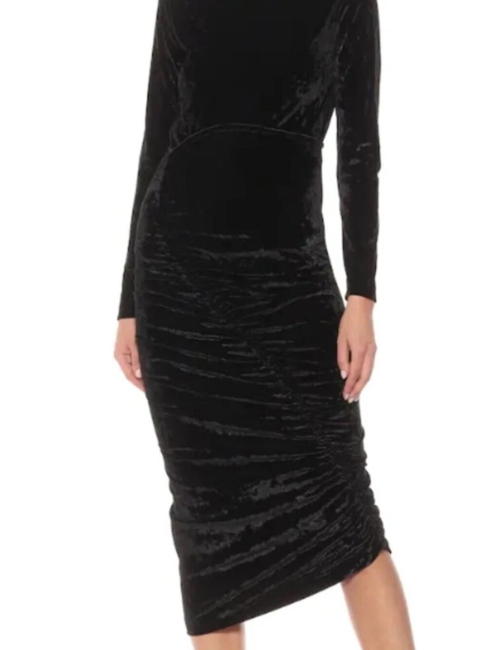 Dries Van Noten Women's Velvet Maxi Elastic Waist Skirt, Size Extra Small